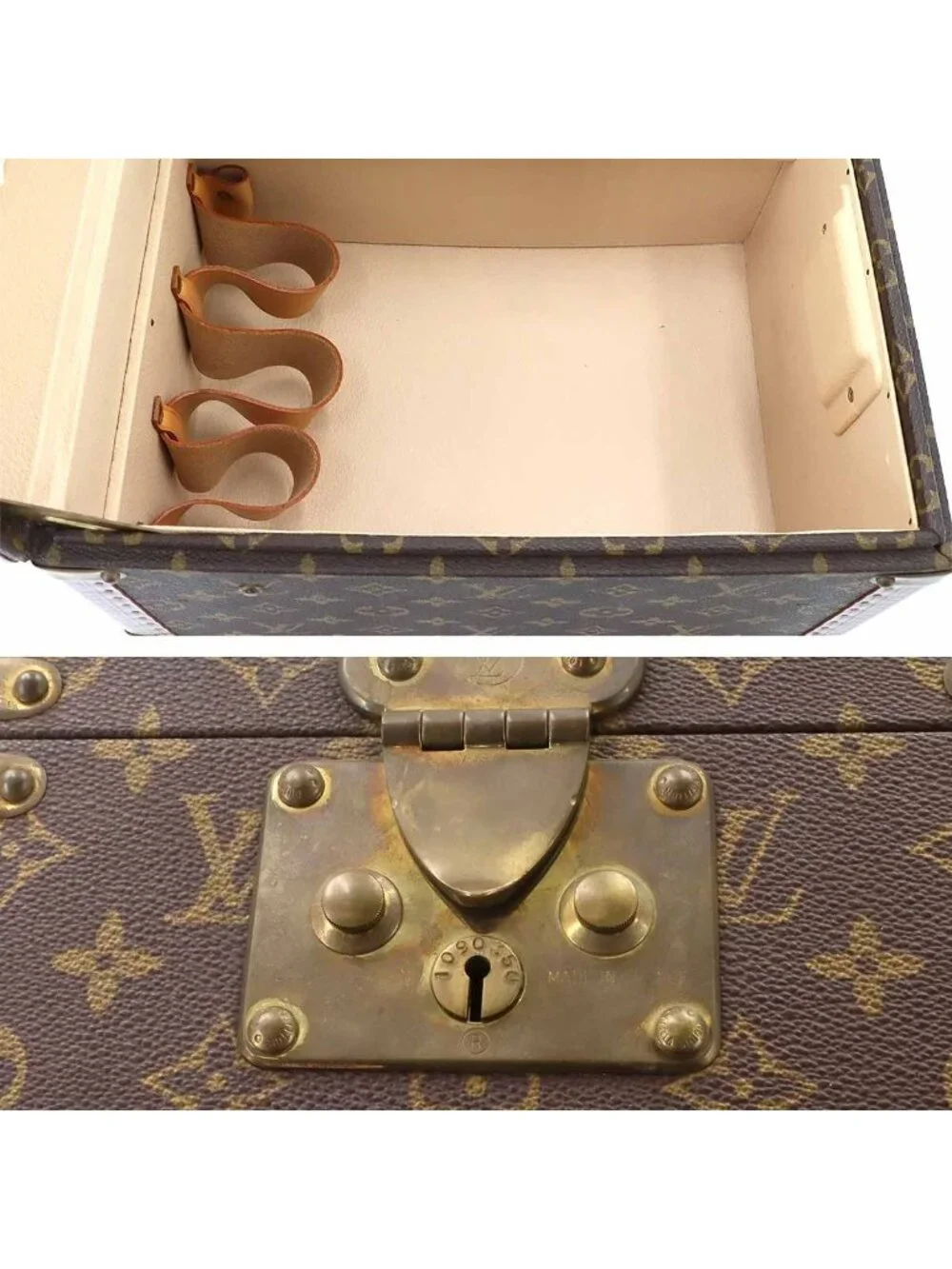 Louis Vuitton Monogram Boite Flacon Makeup Box Vanity Hand Bag Brown